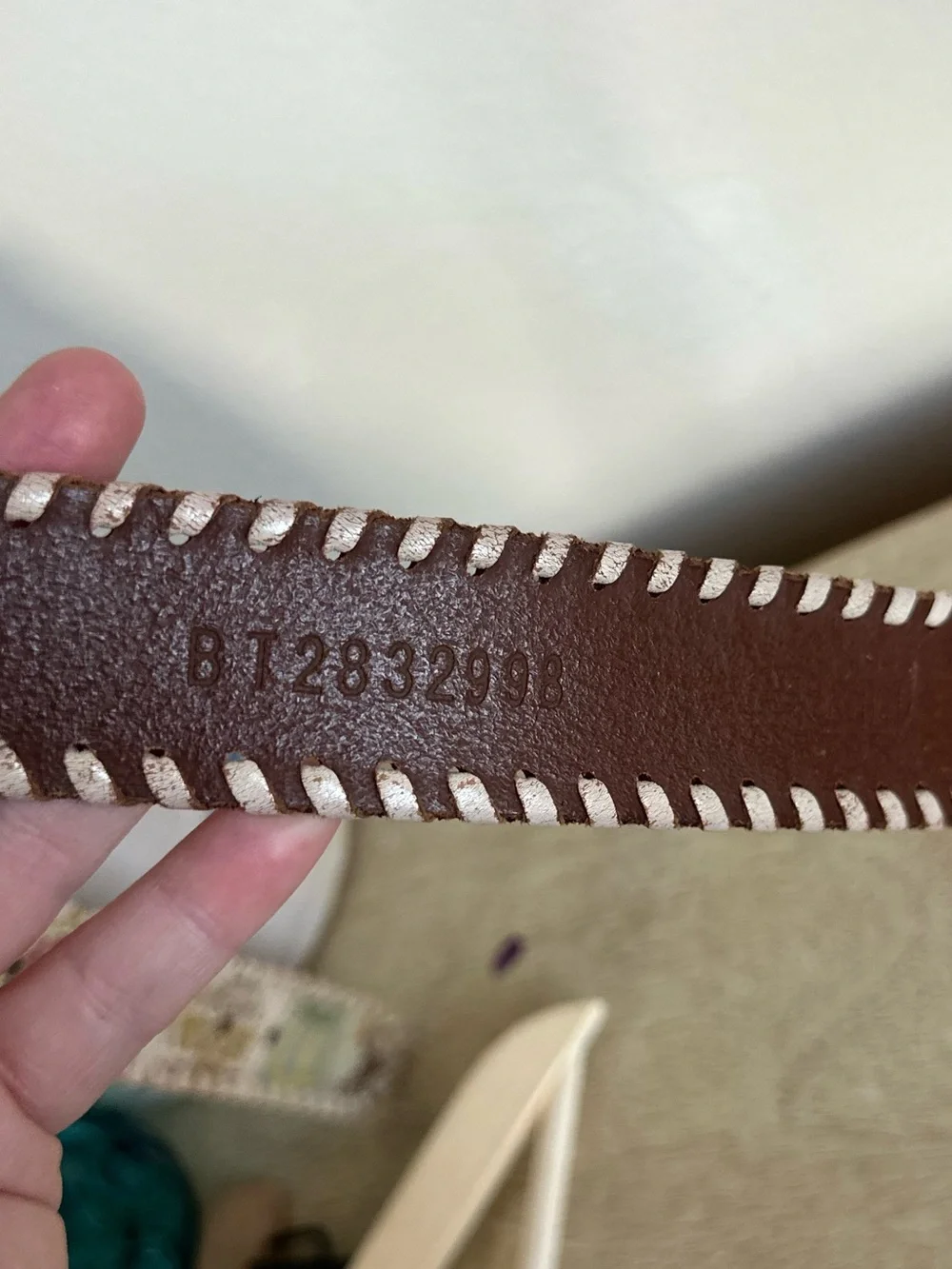 Y2K Fossil Western Leather Belt